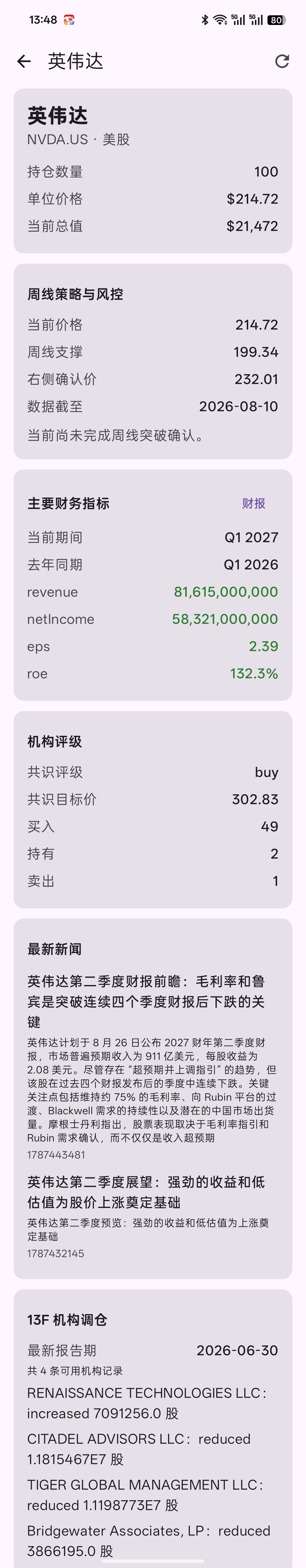 投资组合 screenshot